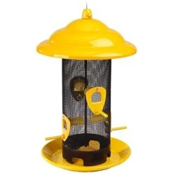 More Birds Sedona Screen Sunflower Wild Bird Feeder - Yellow - 2.8 Lbs Cap
