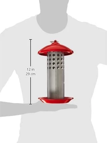More Birds Snacks 'N' Treats Mealworm Tube Wild Bird Feeder - Red - 1.3 Lbs Cap 5 More Birds Snacks 'N' Treats Mealworm Tube Wild Bird Feeder - Red - 1.3 Lbs Cap - Image 3