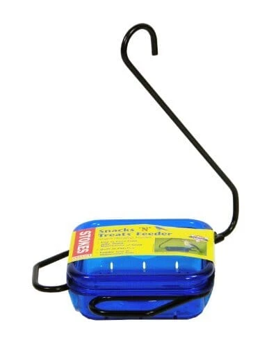 More Birds Snacks 'N' Treats Single Dish Hanging Wild Bird Feeder - Blue - .8 Lbs Cap 3 More Birds Snacks 'N' Treats Single Dish Hanging Wild Bird Feeder - Blue - .8 Lbs Cap