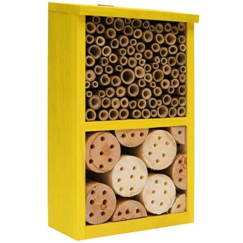 Nature's Way Better Gardens Deluxe Pollinator House - Yellow - 11 X 6.5 X 3.75 In 3 Nature's Way Better Gardens Deluxe Pollinator House - Yellow - 11 X 6.5 X 3.75 In