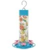 Nature's Way Charming Peony Decorative Glass Hummingbird Feeder - Teal Blue - 20 Oz Cap -Bird pet supplies Sales natures way charming peony decorative glass hummingbird feeder teal blue 20 oz cap 380258