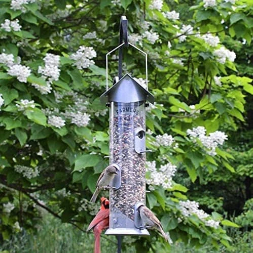 Nature's Way Farmhouse Deluxe Easy Clean Tubed Wild Bird Feeder - Silver - 2.8 Qt Cap 8 Nature's Way Farmhouse Deluxe Easy Clean Tubed Wild Bird Feeder - Silver - 2.8 Qt Cap - Image 6