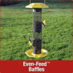 Nature's Way Mesh Funnel Flip Top Finch Wild Bird Feeder - Yellow - 1.1 Qt Cap -Bird pet supplies Sales natures way mesh funnel flip top finch wild bird feeder yellow 11 qt cap 377040