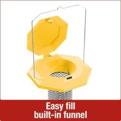 Nature's Way Mesh Funnel Flip Top Finch Wild Bird Feeder - Yellow - 1.1 Qt Cap