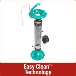 Nature's Way Mesh Funnel Flip Top Sunflower Wild Bird Feeder - Blue - 1.1 Qt Cap -Bird pet supplies Sales natures way mesh funnel flip top sunflower wild bird feeder blue 11 qt cap 629845