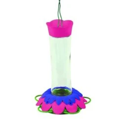 Nature's Way So Real Gravity Flower Hummingbird Feeder - Purple/Fuchsia - 18 Oz Cap - 6 Pack