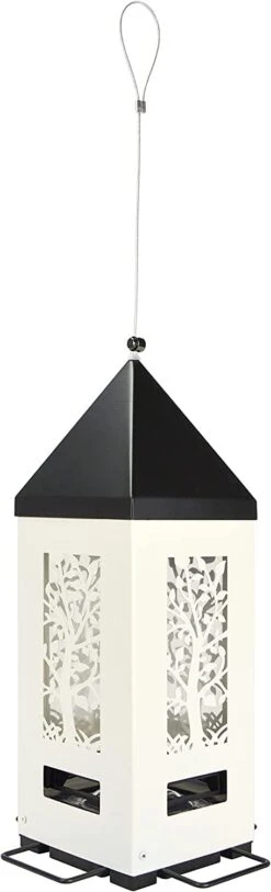 Nature's Way Squirrel Shield Metal Lantern And Squirrel-proof Wild Bird Feeder - White - 2 Qt Cap -Bird pet supplies Sales natures way squirrel shield metal lantern and squirrel proof wild bird feeder white 2 qt cap 321587