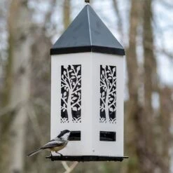 Nature's Way Squirrel Shield Metal Lantern And Squirrel-proof Wild Bird Feeder - White - 2 Qt Cap -Bird pet supplies Sales natures way squirrel shield metal lantern and squirrel proof wild bird feeder white 2 qt cap 718979
