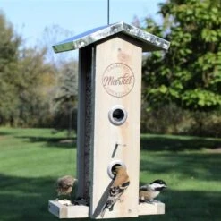 Nature's Way Weathered Vertical Wooden Hopper Wild Bird Feeder - 1.5 Qt Cap -Bird pet supplies Sales natures way weathered vertical wooden hopper wild bird feeder 15 qt cap 357270