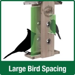 Nature's Way Weathered Vertical Wooden Hopper Wild Bird Feeder - 1.5 Qt Cap -Bird pet supplies Sales natures way weathered vertical wooden hopper wild bird feeder 15 qt cap 504589