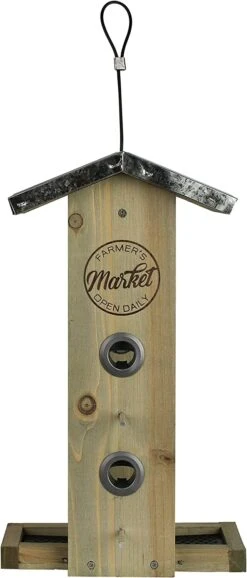 Nature's Way Weathered Vertical Wooden Hopper Wild Bird Feeder - 1.5 Qt Cap -Bird pet supplies Sales natures way weathered vertical wooden hopper wild bird feeder 15 qt cap 763645