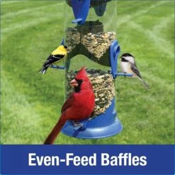 Nature's Way Wide Funnel Flip Top Tube Tubed Wild Bird Feeder - Blue - 3.5 Qt Cap -Bird pet supplies Sales natures way wide funnel flip top tube tubed wild bird feeder blue 35 qt cap 556868