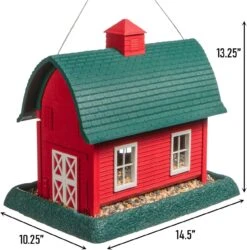 North States Village Collection Barn Bird Plastic Hopper Wild Bird Feeder - Red - 8 Lbs Cap -Bird pet supplies Sales north states village collection barn bird plastic hopper wild bird feeder red 8 lbs cap 709207
