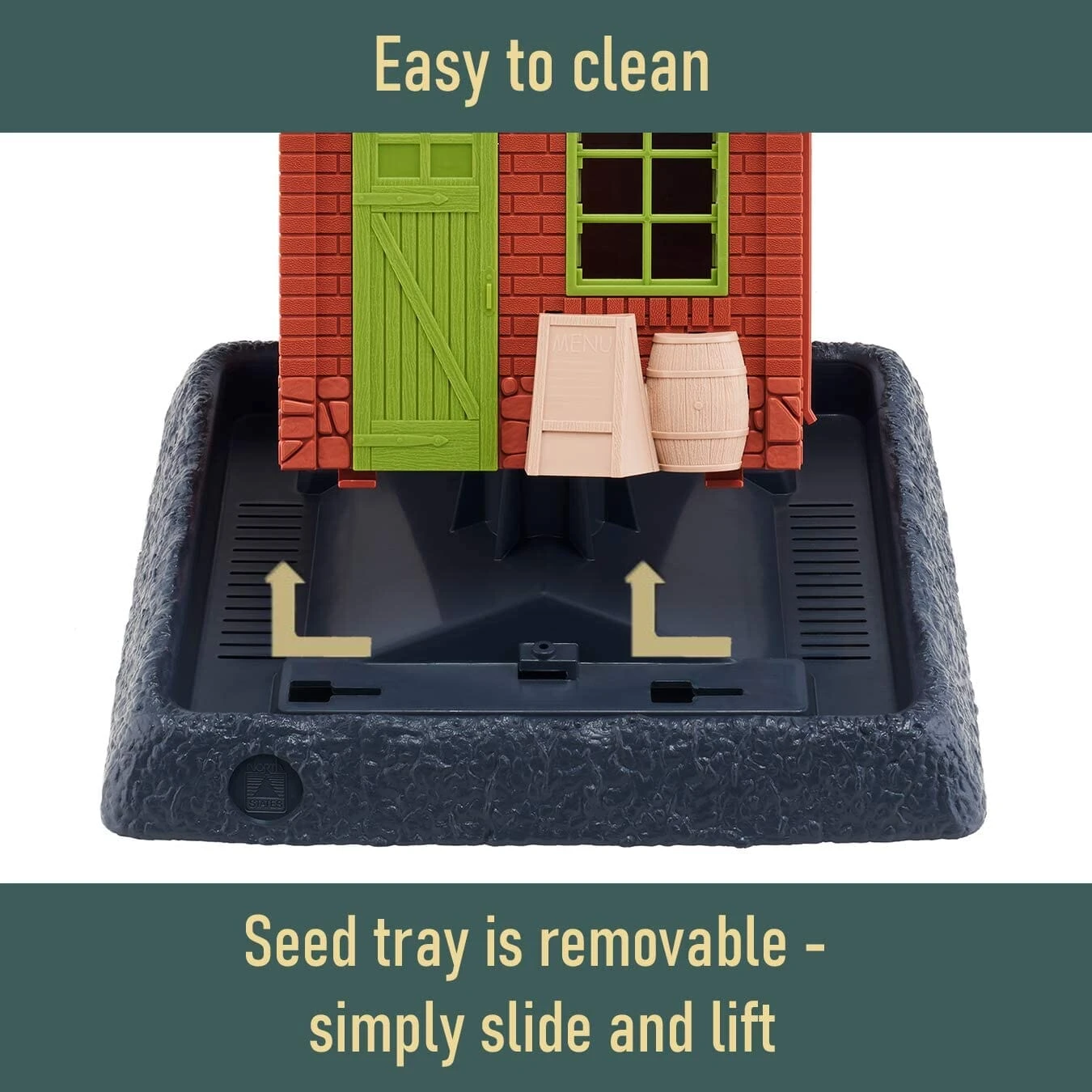 North States Village Collection Old Town Pub Plastic Hopper Wild Bird Feeder - Red - 5 Lbs Cap 7 North States Village Collection Old Town Pub Plastic Hopper Wild Bird Feeder - Red - 5 Lbs Cap - Image 5