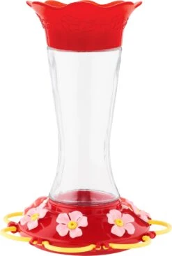 North States Wildflower Glass Hummingbird Feeder - Clear - 20 Oz