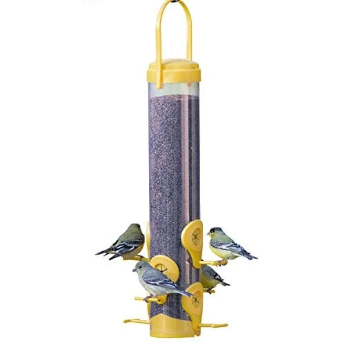 Perky-Pet Classic Plastic Finch Tubed Wild Bird Feeder - Yellow - 1 Lb Cap 3 Perky-Pet Classic Plastic Finch Tubed Wild Bird Feeder - Yellow - 1 Lb Cap