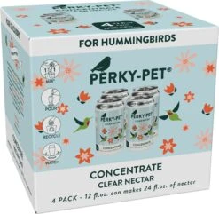 Perky-Pet Hummingbird Nectar Concentrate Wild Bird Food - Clear - 12 Oz - 4 Pack - 4 Pack
