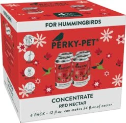 Perky-Pet Hummingbird Nectar Concentrate Wild Bird Food - Red - 12 Oz - 4 Pack - 4 Pack