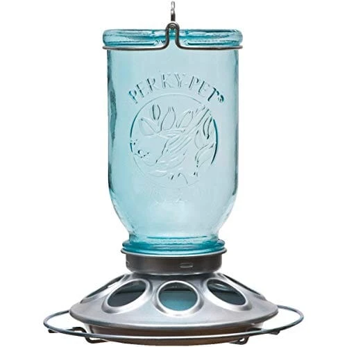 Perky-Pet Mason Jar Wild Bird Feeder - Blue - 1 Lb Cap 3 Perky-Pet Mason Jar Wild Bird Feeder - Blue - 1 Lb Cap