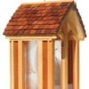 Perky-Pet Mountain Chapel Wooden Hopper Wild Bird Feeder - 3.5 Lbs Cap
