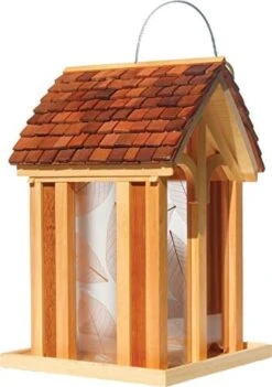 Perky-Pet Mountain Chapel Wooden Hopper Wild Bird Feeder - 3.5 Lbs Cap
