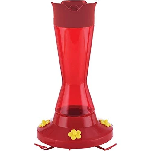 Perky-Pet Pinch Waist Plastic Hummingbird Feeder - Red - 16 Oz Cap 3 Perky-Pet Pinch Waist Plastic Hummingbird Feeder - Red - 16 Oz Cap