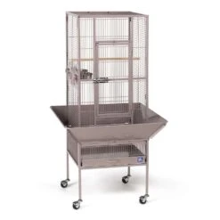 Prevue Hendryx Park Plaza Bird Cage - Blush - 18" X 18" X 49"