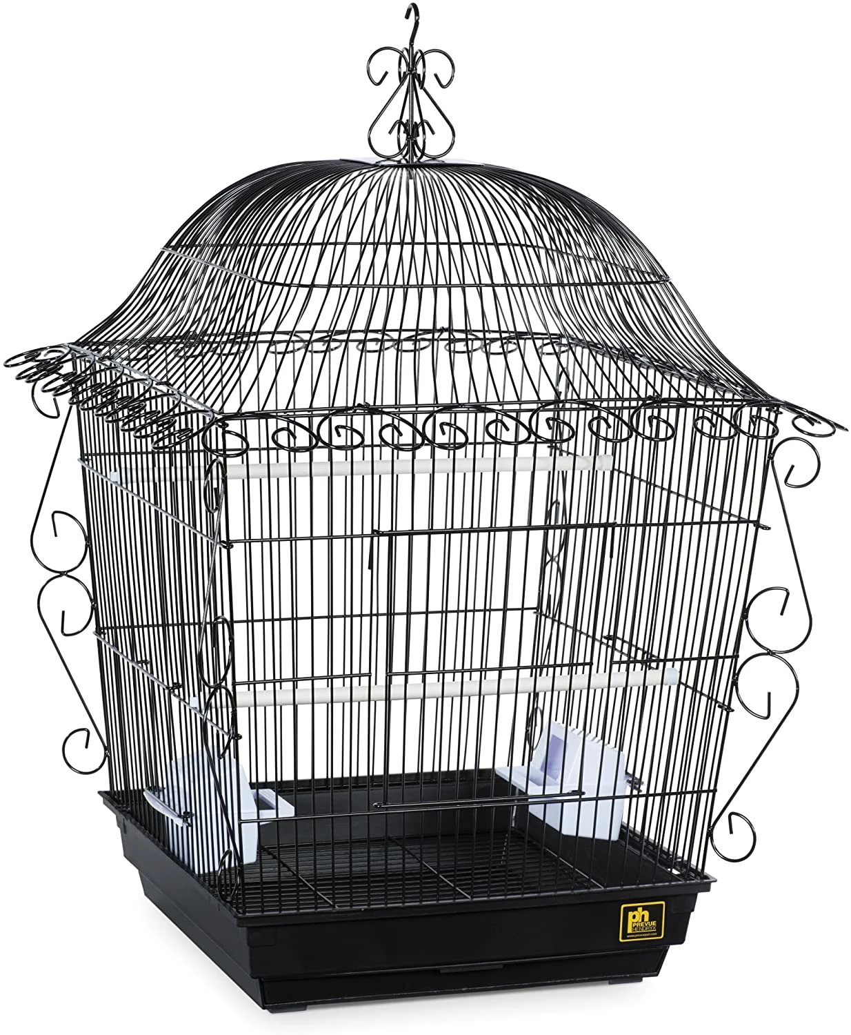 Prevue Hendryx Scrollwork Bird Cage - Black - 18" X 18" X 25" 3 Prevue Hendryx Scrollwork Bird Cage - Black - 18" X 18" X 25"