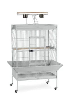 Prevue Hendryx Select Bird Cage - Pewter White - 35.375" X 23.5" X 67"