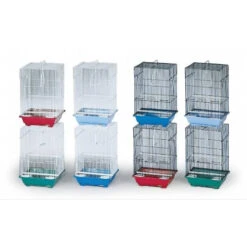 Prevue Hendryx Small Bird Cages - Assorted Colors - 11.25" X 9" X 16.25" - 8 Pk - Pack Of 8