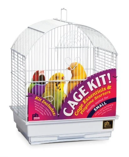 Prevue Hendryx Small Parakeet Starter Kit - Round Top - White 3 Prevue Hendryx Small Parakeet Starter Kit - Round Top - White