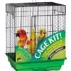 Prevue Hendryx Square Roof Bird Cage Kit - Black/Green - 18" X 14" X 22" -Bird pet supplies Sales prevue hendryx square roof bird cage kit blackgreen 18 x 14 x 22 678549