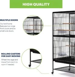 Prevue Hendryx Wrought Iron Flight Cage With Stand - Black - 31" X 20.5" X 53" -Bird pet supplies Sales prevue hendryx wrought iron flight cage with stand black 31 x 205 x 53 822133
