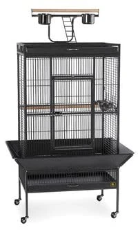Prevue Hendryx Wrought Iron Select Bird Cage With Playtop - Black - 30" X 22" X 63"