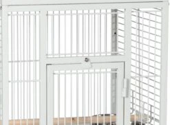 Prevue Hendryx Wrought Iron Select Bird Cage With Playtop - Pewter White - 18" X 18" X 57" -Bird pet supplies Sales prevue hendryx wrought iron select bird cage with playtop pewter white 18 x 18 x 57 390301