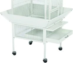Prevue Hendryx Wrought Iron Select Bird Cage With Playtop - Pewter White - 18" X 18" X 57" -Bird pet supplies Sales prevue hendryx wrought iron select bird cage with playtop pewter white 18 x 18 x 57 837522