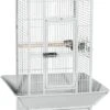 Prevue Hendryx Wrought Iron Select Bird Cage With Playtop - Pewter White - 18" X 18" X 57"