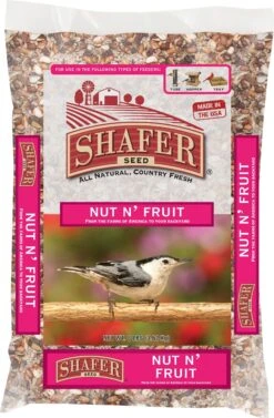 Shafer Nut N' Fruit Wild Bird Food Seed Mix - 8 Lbs