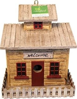 Songbird Essentials Beach Cottage Bird House - Brown/Tan - 8.75 X 5.5 X 10.3 I