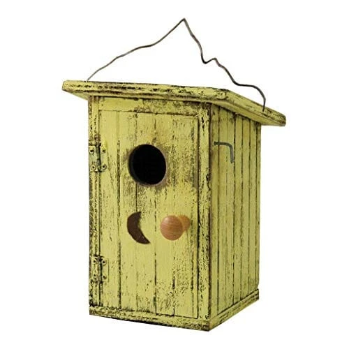 Songbird Essentials Birdie Loo Bird House - Yellow - 3.9 X 4.9 X 7.3 In 3 Songbird Essentials Birdie Loo Bird House - Yellow - 3.9 X 4.9 X 7.3 In