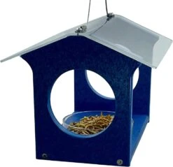 Songbird Essentials Bluebird Canteen Plastic Hopper Wild Bird Feeder - Blue - 7.5 X 10 X 17 In -Bird pet supplies Sales songbird essentials bluebird canteen plastic hopper wild bird feeder blue 75 x 10 x 17 in 528429