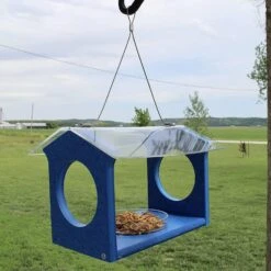 Songbird Essentials Bluebird Canteen Plastic Hopper Wild Bird Feeder - Blue - 7.5 X 10 X 17 In -Bird pet supplies Sales songbird essentials bluebird canteen plastic hopper wild bird feeder blue 75 x 10 x 17 in 807353