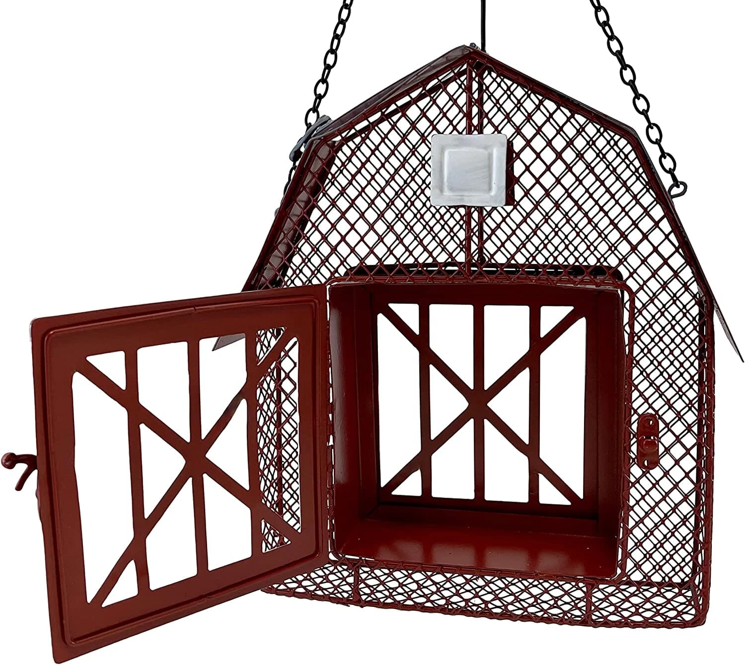 Songbird Essentials Mesh Barn Seed & Suet Feeder Suet And Seed Cake Wild Bird Feeder - Red - 2 X 9 X 16.5 3 Songbird Essentials Mesh Barn Seed & Suet Feeder Suet And Seed Cake Wild Bird Feeder - Red - 2 X 9 X 16.5