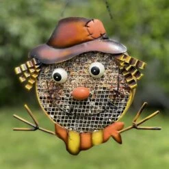 Songbird Essentials Mesh Scarecrow Wild Bird Feeder - Tan/Yellow - 5 Cup Cap -Bird pet supplies Sales songbird essentials mesh scarecrow wild bird feeder tanyellow 5 cup cap 584426