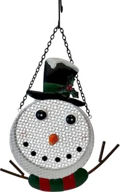 Songbird Essentials Mesh Snowman Wild Bird Feeder - White - 5 Cup Cap -Bird pet supplies Sales songbird essentials mesh snowman wild bird feeder white 5 cup cap 203112