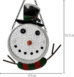 Songbird Essentials Mesh Snowman Wild Bird Feeder - White - 5 Cup Cap -Bird pet supplies Sales songbird essentials mesh snowman wild bird feeder white 5 cup cap 514137