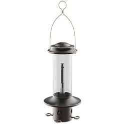 Squirrel-X Mx5 Squirrel Resistant Tubed Wild Bird Feeder - Bronze - 2.8 Lbs Cap