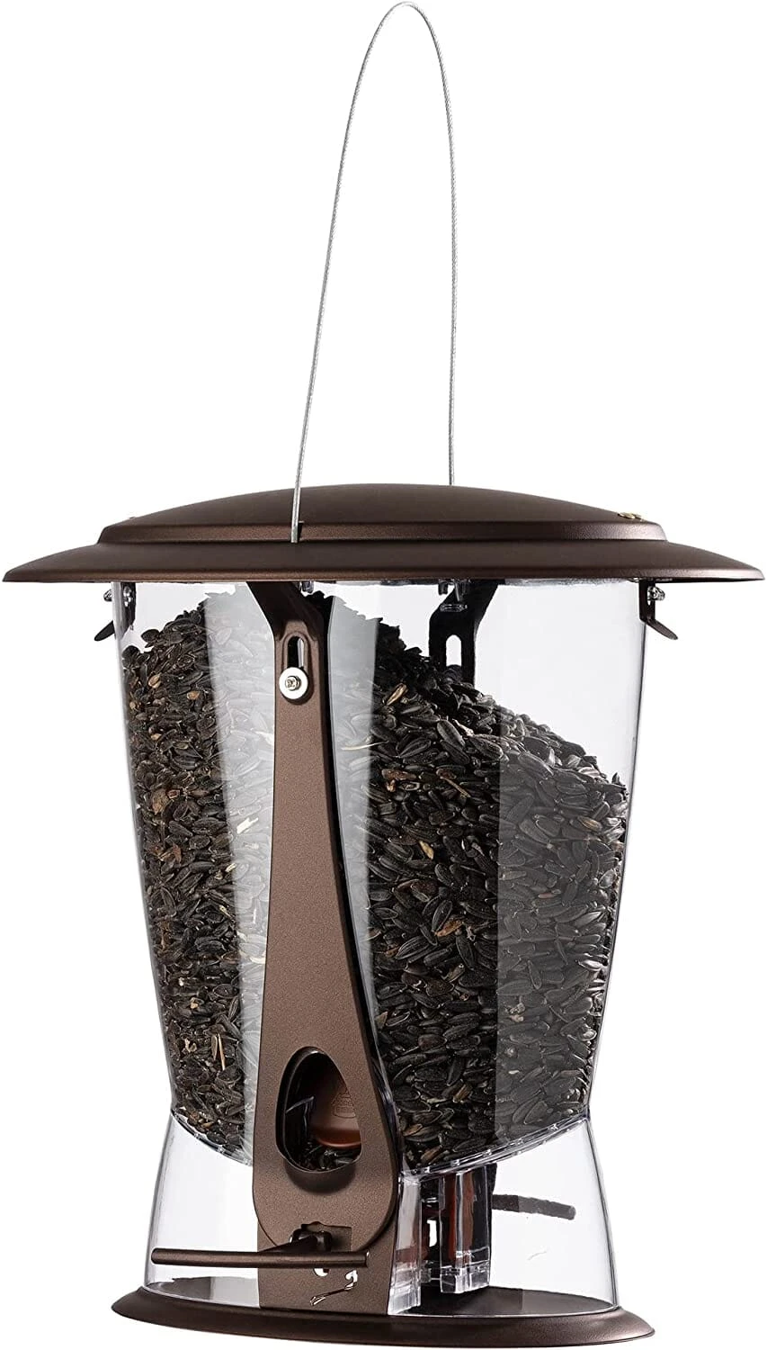 Squirrel-X X2 Squirrel Resistant Tubed Wild Bird Feeder - Brushed Copper - 4 Lbs Cap 5 Squirrel-X X2 Squirrel Resistant Tubed Wild Bird Feeder - Brushed Copper - 4 Lbs Cap - Image 3