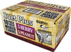 Suet Cakes Plus Mixed Flavor Extra Value Pack Wild Bird Food - Berry/Peanut - 10 Pack