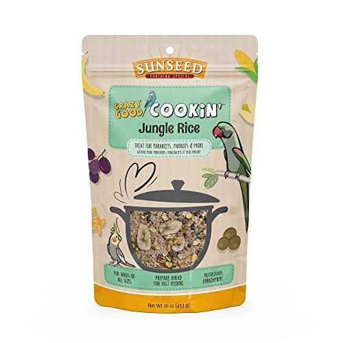 Sunseed Crazy Good Cookin' - Jungle Rice - 16 Oz - Pack Of 6 3 Sunseed Crazy Good Cookin' - Jungle Rice - 16 Oz - Pack Of 6